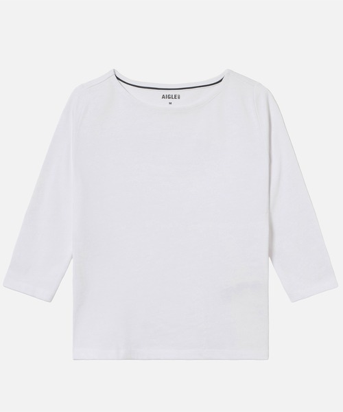 AIGLE(エーグル)の「ボートネック 七分袖 Tシャツ(Tシャツ/カットソー・レディース・ブラック/ホワイト・L/M/S/XL/XS)」の12枚目の写真