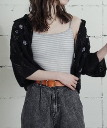 THE MILES（ザ マイルズ）の「"04"≪JEMORGAN≫パックT ワッフル 花柄 & ボーダー柄 カップ付き キャミソール（キャミソール）」