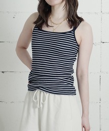 THE MILES（ザ マイルズ）の「"04"≪JEMORGAN≫パックT ワッフル 花柄 & ボーダー柄 カップ付き キャミソール（キャミソール）」