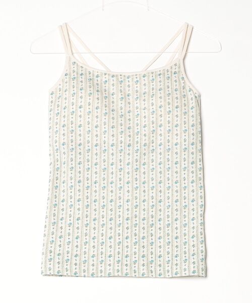 JEMORGAN(ジェーイーモーガン)の「"04"≪JEMORGAN≫パックT ワッフル 花柄 & ボーダー柄 カップ付き キャミソール(キャミソール・レディース・ブルー系2/パープル系1/グレー×ホワイト/ライラック系1/ネイビー×ホワイト/ベージュ×ブラック/ブルー系1/ピンク系2/ピンク系1・FREE)」の13枚目の写真