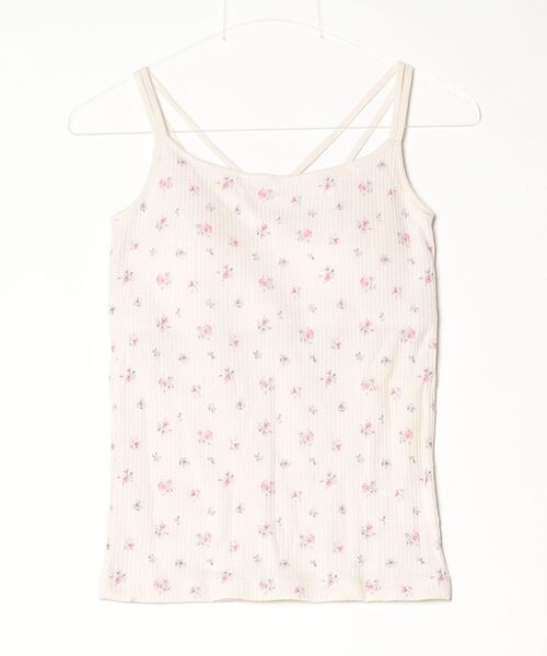 JEMORGAN(ジェーイーモーガン)の「"04"≪JEMORGAN≫パックT ワッフル 花柄 & ボーダー柄 カップ付き キャミソール(キャミソール・レディース・ブルー系2/パープル系1/グレー×ホワイト/ライラック系1/ネイビー×ホワイト/ベージュ×ブラック/ブルー系1/ピンク系2/ピンク系1・FREE)」の15枚目の写真