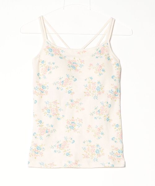 JEMORGAN(ジェーイーモーガン)の「"04"≪JEMORGAN≫パックT ワッフル 花柄 & ボーダー柄 カップ付き キャミソール(キャミソール・レディース・ブルー系2/パープル系1/グレー×ホワイト/ライラック系1/ネイビー×ホワイト/ベージュ×ブラック/ブルー系1/ピンク系2/ピンク系1・FREE)」の17枚目の写真