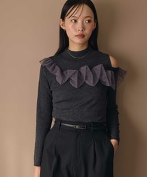 ACYM | チュールコンビワンショルダーニット(ニット/セーター)