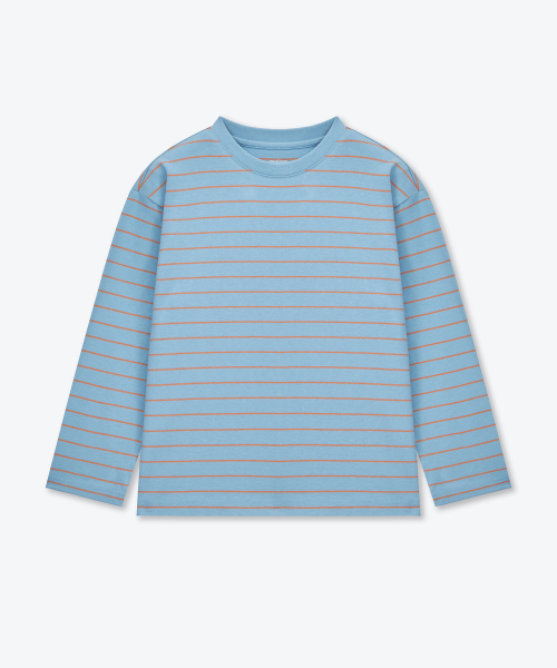 MUSINSA STANDARD KIDS（ムシンサスタンダードキッズ）の「ネローストライプクルーネック長袖Tシャツ[スカイブルー]（Tシャツ/カットソー・レディース・その他・110/120/140/150/160/130）」の4枚目の写真