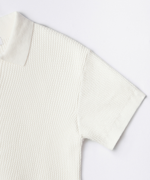 MUSINSA STANDARD KIDS（ムシンサスタンダードキッズ）の「クロシェニットポロシャツ[アイボリー]（ニット/セーター・レディース・その他・110/120/130/140/150/160）」の4枚目の写真