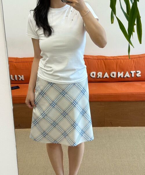 Kijun(キジュン)の「エッセンシャルチェックミニスカート オレンジ(スカート・レディース・その他・SMALL/MEDIUM)」の4枚目の写真