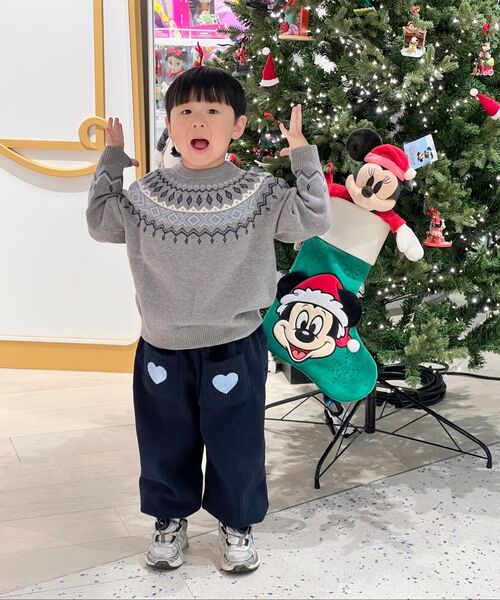 MUSINSA STANDARD KIDS（ムシンサスタンダードキッズ）の「フェアアイルクルーネックニット [ミディアムグレー]（ニット/セーター・レディース・その他・110）」の9枚目の写真