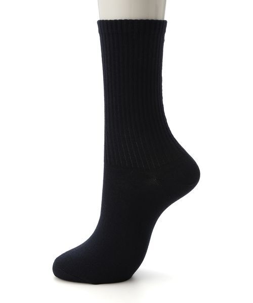 emmi（エミ）の「emmiロゴコットンリブソックス（ソックス/靴下・レディース・ミント/ダークネイビー/ホワイト・F）」の3枚目の写真