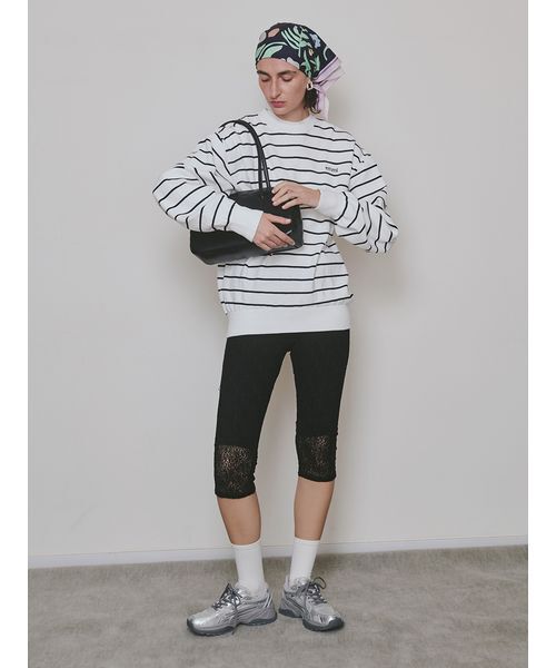 emmi（エミ）の「emmiロゴコットンリブソックス（ソックス/靴下・レディース・ミント/ダークネイビー/ホワイト・F）」の10枚目の写真