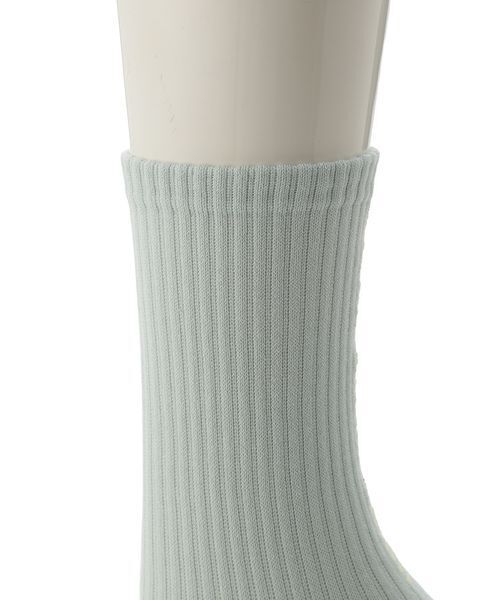 emmi（エミ）の「emmiロゴコットンリブソックス（ソックス/靴下・レディース・ミント/ダークネイビー/ホワイト・F）」の8枚目の写真