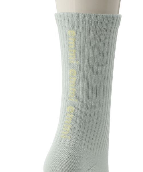 emmi（エミ）の「emmiロゴコットンリブソックス（ソックス/靴下・レディース・ミント/ダークネイビー/ホワイト・F）」の7枚目の写真