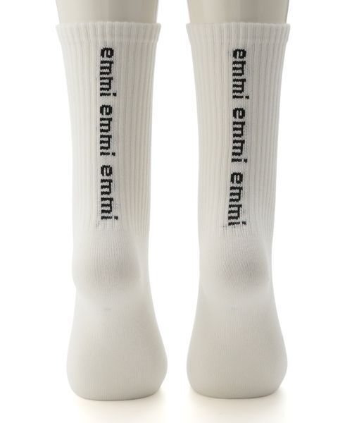 emmi（エミ）の「emmiロゴコットンリブソックス（ソックス/靴下・レディース・ミント/ダークネイビー/ホワイト・F）」の5枚目の写真