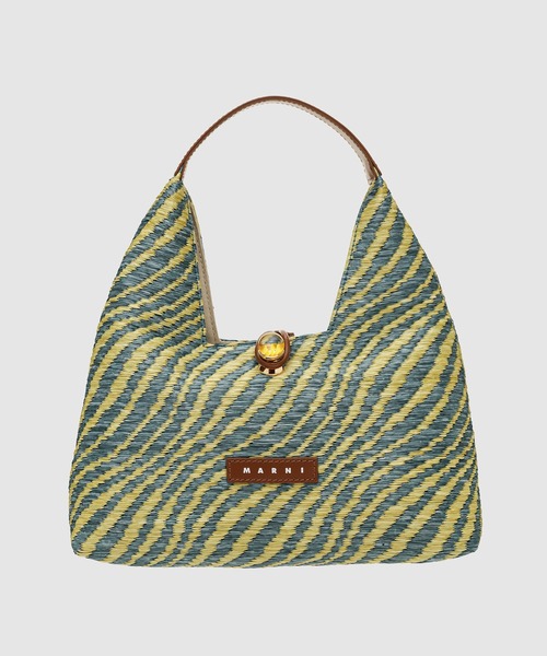 MARNI（マルニ）の「TRAPEZE BAG / WAVYファブリックバッグ（ショルダーバッグ・レディース・ブラック系その他/グリーン系その他・ONE SIZE）」の2枚目の写真