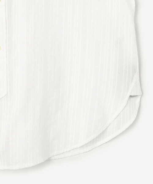 Bshop（ビショップ）の「INDIA INDUSTRY | コットンドビー バンドカラーシャツ WOMEN（シャツ/ブラウス・レディース・オフホワイト・1）」の7枚目の写真