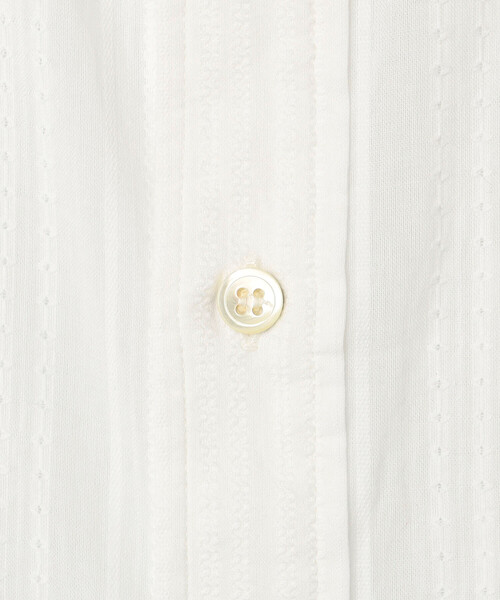 Bshop（ビショップ）の「INDIA INDUSTRY | コットンドビー バンドカラーシャツ WOMEN（シャツ/ブラウス・レディース・オフホワイト・1）」の8枚目の写真