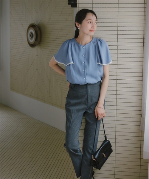 Petitjo（プッチージョ）の「小さいサイズ　チェック柄テーパードパンツ　低身長さん・小柄女性（その他パンツ・レディース・チャコールグレー/ライトグレー・PSS/PS/PM/PL）」の15枚目の写真
