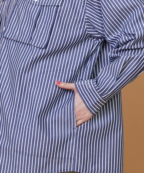 FRAPBOIS(フラボア)の「セラーシャツ(シャツ/ブラウス・レディース・ネイビー・2)」の18枚目の写真