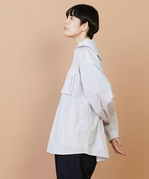 FRAPBOIS(フラボア)の「セラーシャツ(シャツ/ブラウス・レディース・ネイビー・2)」の10枚目の写真