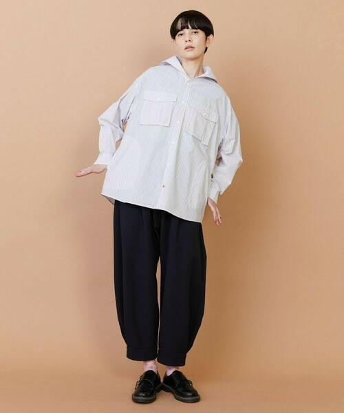 FRAPBOIS(フラボア)の「セラーシャツ(シャツ/ブラウス・レディース・ネイビー・2)」の7枚目の写真