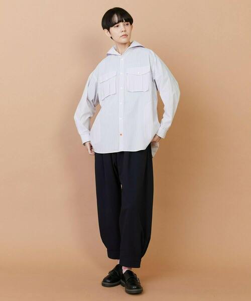 FRAPBOIS(フラボア)の「セラーシャツ(シャツ/ブラウス・レディース・ネイビー・2)」の6枚目の写真