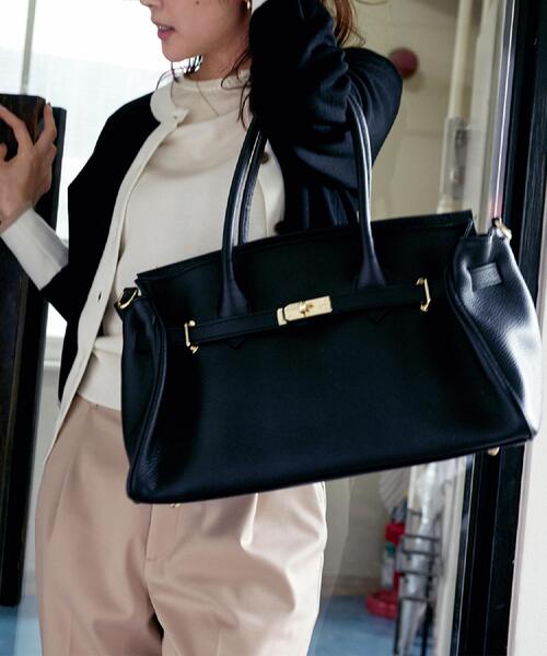 UNTITLED（アンタイトル）の「MILOS別注レザートート（トートバッグ・レディース・ベージュ/ブラック・99）」の14枚目の写真