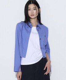 COMME CA | コットンポプリンストライプ クロプトシャツ(シャツ/ブラウス)