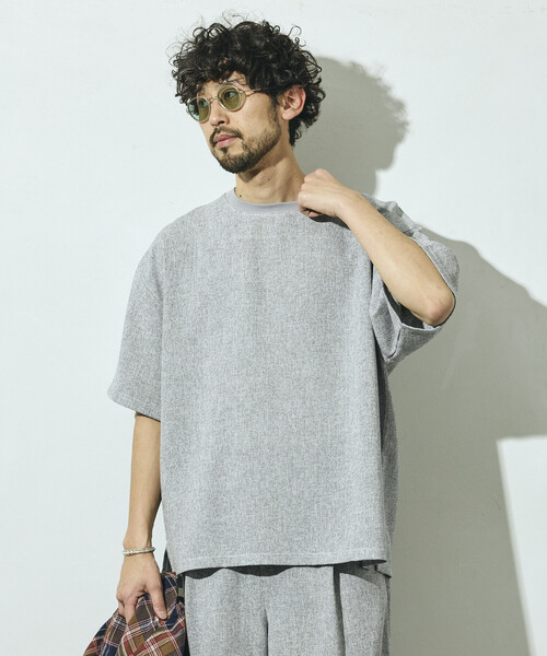 Firsthand（ファーストハンド）の「Firsthand/ファーストハンド サマー ツイード ショートスリーブ クルーネック / セットアップ対応（Tシャツ/カットソー・メンズ・ネイビー/ベージュ/グレー/ブラック・LARGE/MEDIUM）」の11枚目の写真