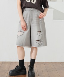 ダメージハーフパンツ
