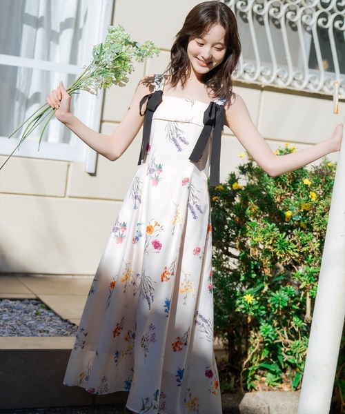 WILLSELECTION（ウィルセレクション）の「【3/12(thu)発売】ボタニカルフラワーシアーワンピース（ワンピース・レディース・ネイビー/ミント/ホワイト/ラベンダー・FREE）」の8枚目の写真