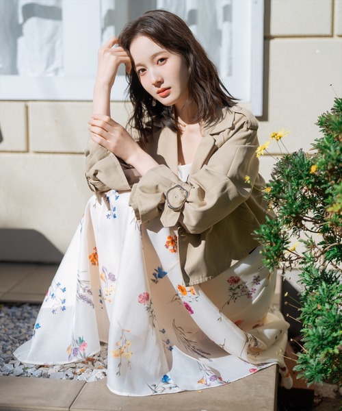 WILLSELECTION（ウィルセレクション）の「【3/12(thu)発売】ボタニカルフラワーシアーワンピース（ワンピース・レディース・ネイビー/ミント/ホワイト/ラベンダー・FREE）」の5枚目の写真