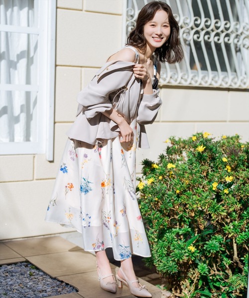 WILLSELECTION（ウィルセレクション）の「【3/12(thu)発売】ボタニカルフラワーシアーワンピース（ワンピース・レディース・ネイビー/ミント/ホワイト/ラベンダー・FREE）」の18枚目の写真