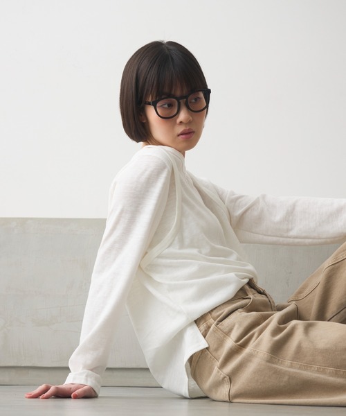 full/fill.(フルフィル)の「arm desigh slab T / アームデザインスラブT(Tシャツ/カットソー・レディース・グレー/オフホワイト・FREE)」の10枚目の写真