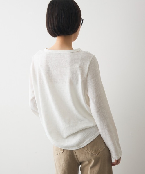 full/fill.(フルフィル)の「arm desigh slab T / アームデザインスラブT(Tシャツ/カットソー・レディース・グレー/オフホワイト・FREE)」の8枚目の写真