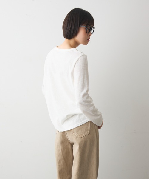 full/fill.(フルフィル)の「arm desigh slab T / アームデザインスラブT(Tシャツ/カットソー・レディース・グレー/オフホワイト・FREE)」の7枚目の写真