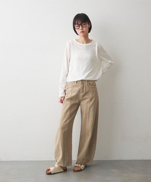 full/fill.(フルフィル)の「arm desigh slab T / アームデザインスラブT(Tシャツ/カットソー・レディース・グレー/オフホワイト・FREE)」の12枚目の写真