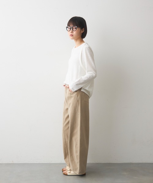full/fill.(フルフィル)の「arm desigh slab T / アームデザインスラブT(Tシャツ/カットソー・レディース・グレー/オフホワイト・FREE)」の13枚目の写真