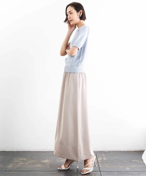 MICHEL KLEIN（ミッシェル・クラン）の「ペーパーヤーンフェードカラーニット（ニット/セーター・レディース・ミント/ダークインディゴブルー/ネイビー・38）」の7枚目の写真