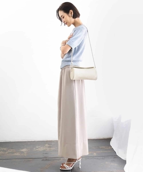 MICHEL KLEIN（ミッシェル・クラン）の「ペーパーヤーンフェードカラーニット（ニット/セーター・レディース・ミント/ダークインディゴブルー/ネイビー・38）」の10枚目の写真