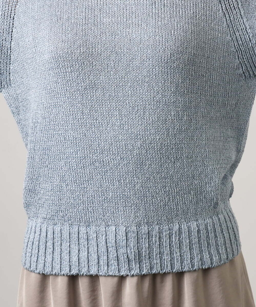 MICHEL KLEIN（ミッシェル・クラン）の「ペーパーヤーンフェードカラーニット（ニット/セーター・レディース・ミント/ダークインディゴブルー/ネイビー・38）」の22枚目の写真