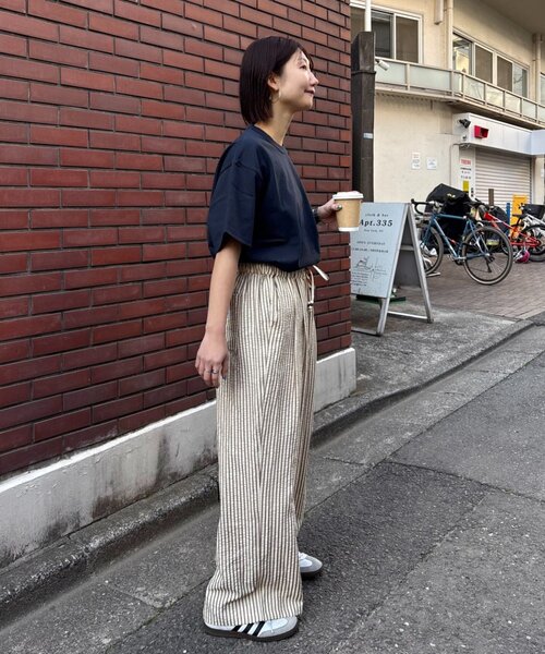 CIAOPANIC TYPY（チャオパニックティピー）の「【UNISEX】【プラスサイズあり】ストライプイージーパジャマパンツ（その他パンツ・レディース・ホワイト/ピンク/ベージュ/ブルー・LARGE/MEDIUM/XX-LARGE）」の11枚目の写真