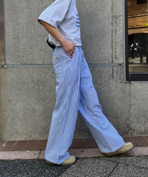 CIAOPANIC TYPY（チャオパニックティピー）の「【UNISEX】【プラスサイズあり】ストライプイージーパジャマパンツ（その他パンツ・レディース・ホワイト/ピンク/ベージュ/ブルー・LARGE/MEDIUM/XX-LARGE）」の15枚目の写真