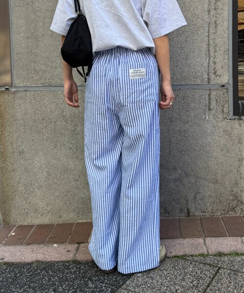 CIAOPANIC TYPY（チャオパニックティピー）の「【UNISEX】【プラスサイズあり】ストライプイージーパジャマパンツ（その他パンツ・レディース・ホワイト/ピンク/ベージュ/ブルー・LARGE/MEDIUM/XX-LARGE）」の16枚目の写真