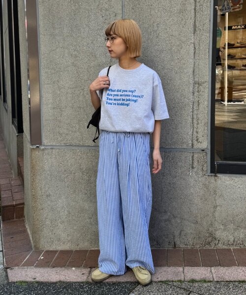 CIAOPANIC TYPY（チャオパニックティピー）の「【UNISEX】【プラスサイズあり】ストライプイージーパジャマパンツ（その他パンツ・レディース・ホワイト/ピンク/ベージュ/ブルー・LARGE/MEDIUM/XX-LARGE）」の18枚目の写真