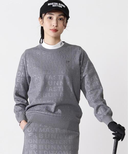 MASTER BUNNY EDITION(マスターバニーエディション)の「【MASTER BUNNY EDITION】クルーネックニットプルオーバー(Tシャツ/カットソー・レディース・ブラック/グレー・MEDIUM/SMALL)」の4枚目の写真