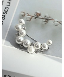 Re:EDIT（リエディ）の「[MEISM by Re:EDIT]フェイクパールカーブブローチ（ブローチ/コサージュ）」