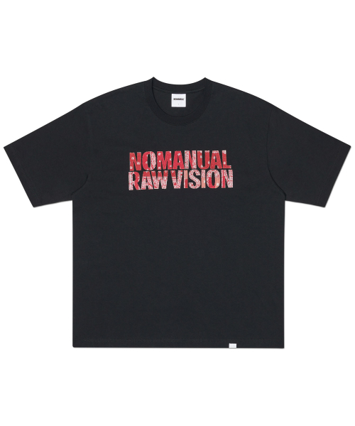 NOMANUAL(NOMANUAL)の「PAISLEY APPLIQUE T-SHIRT - BLACK(Tシャツ/カットソー・レディース・その他・LARGE/MEDIUM/X-LARGE/SMALL)」の1枚目の写真