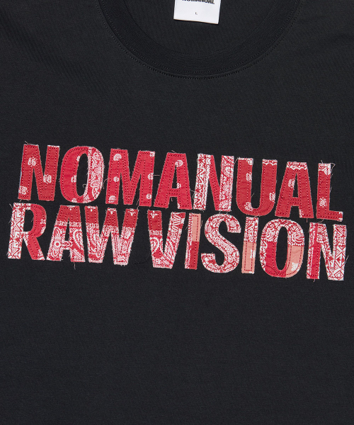NOMANUAL(NOMANUAL)の「PAISLEY APPLIQUE T-SHIRT - BLACK(Tシャツ/カットソー・レディース・その他・LARGE/MEDIUM/X-LARGE/SMALL)」の5枚目の写真