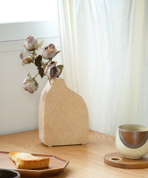 a.depeche(アデペシュ)の「【a.depeche/アデペシュ】フラワーベース 花瓶 deser flower vase mardin(フラワーベース・レディース・オフホワイト・FREE)」の1枚目の写真