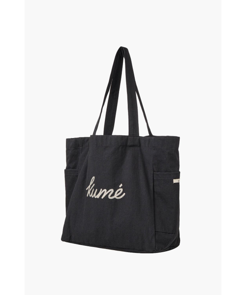 KUME(クメ)の「Logo Embroidered Canvas Bag, Navy(ショルダーバッグ・レディース・その他・FREE)」の4枚目の写真