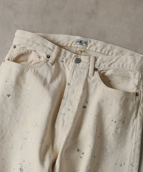 JOURNAL STANDARD J.S HOMESTEAD(ジャーナルスタンダードホームステッド)の「J.S.Homestead / アイボリー モス ドリップ ワイド 5ポケット パンツ(デニムパンツ・メンズ・アイボリー・LARGE/MEDIUM/SMALL)」の2枚目の写真